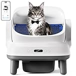 Happypaw Open-Top Self Cleaning Litter Box - Large Capacity Automatic Litter Box for Multiple Cats with Safety Protection, App Control, Odor-Free, Anti-Leakage Material, Includes Trash Bags