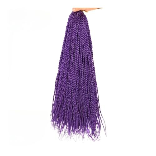 Extensions capillaires synthétiques faciles à poser, tresses au crochet violettes 22"