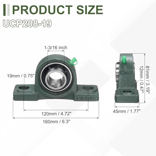 Roulement à bloc d'oreiller anti-vibration alésage 4,5 cm - 2