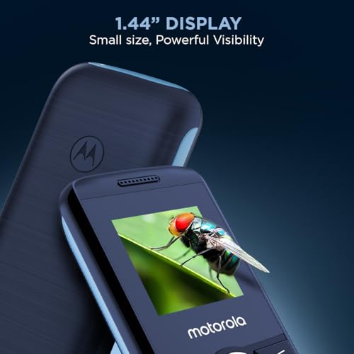 Image of Motorola All-New A100 Single Sim keypad Phone | 2 Years Replacement | Long Lasting Battery | Loud Sound | Wireless FM | (Blue)