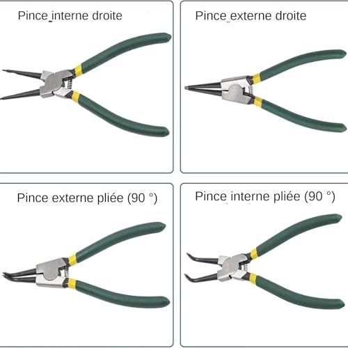 Pinces à circlips à rappel automatique interne et externe - 8