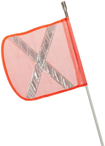 Checkers Industrial Safety Products Flagstaff FS6 Safety Flag with Reflective X and Light, Male Quick Disconnect Base, 6