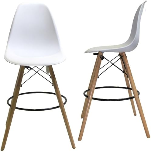 SMTE GB Kitchen High Chair Set of 2 - White with keychain