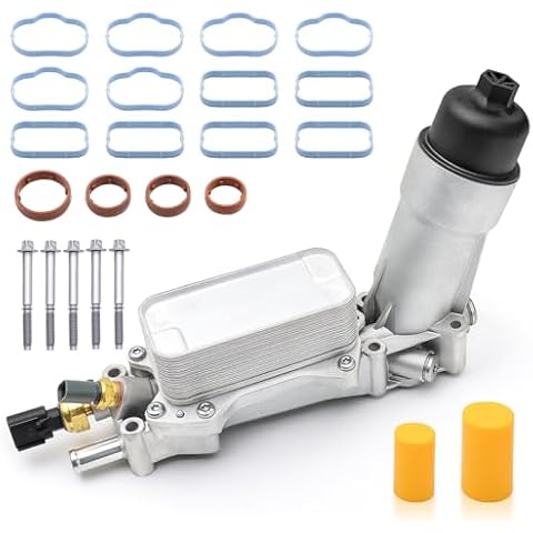 926-959 Aluminum Engine Oil Cooler for Jeep Cherokee Wrangler JK, Chrysler 300 Pacifica, Dodge Durango Journey Charger Challenger Grand Caravan, Ram ProMaster 1500 2500 3500 Oil Filter Housing Adapter Cover