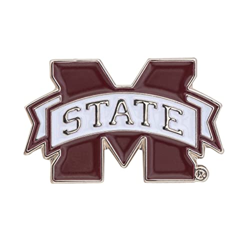 Image of Desert Cactus Mississippi State University Lapel Pin MSST Bulldogs Made of Metal for Formal Wear, Bag and Hat Jewelry, and Tie Tack