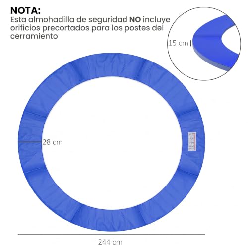 Protección acolchada de muelles con este borde de seguridad para trampolines Ø244 cm 8