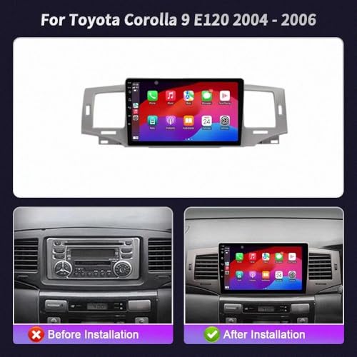Pantalla para Toyota Corolla 2004-2006 de 9 pulgadas con GPS y Airplay para coche 2