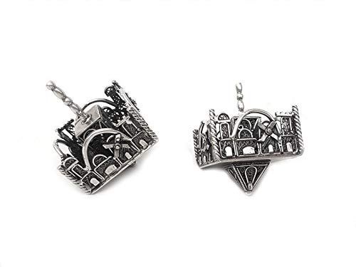 Baltinester Judaica,Sterling Silver Jerusalem Filigree Dreidel, Elegantly Gift Packaged for Hanukkah