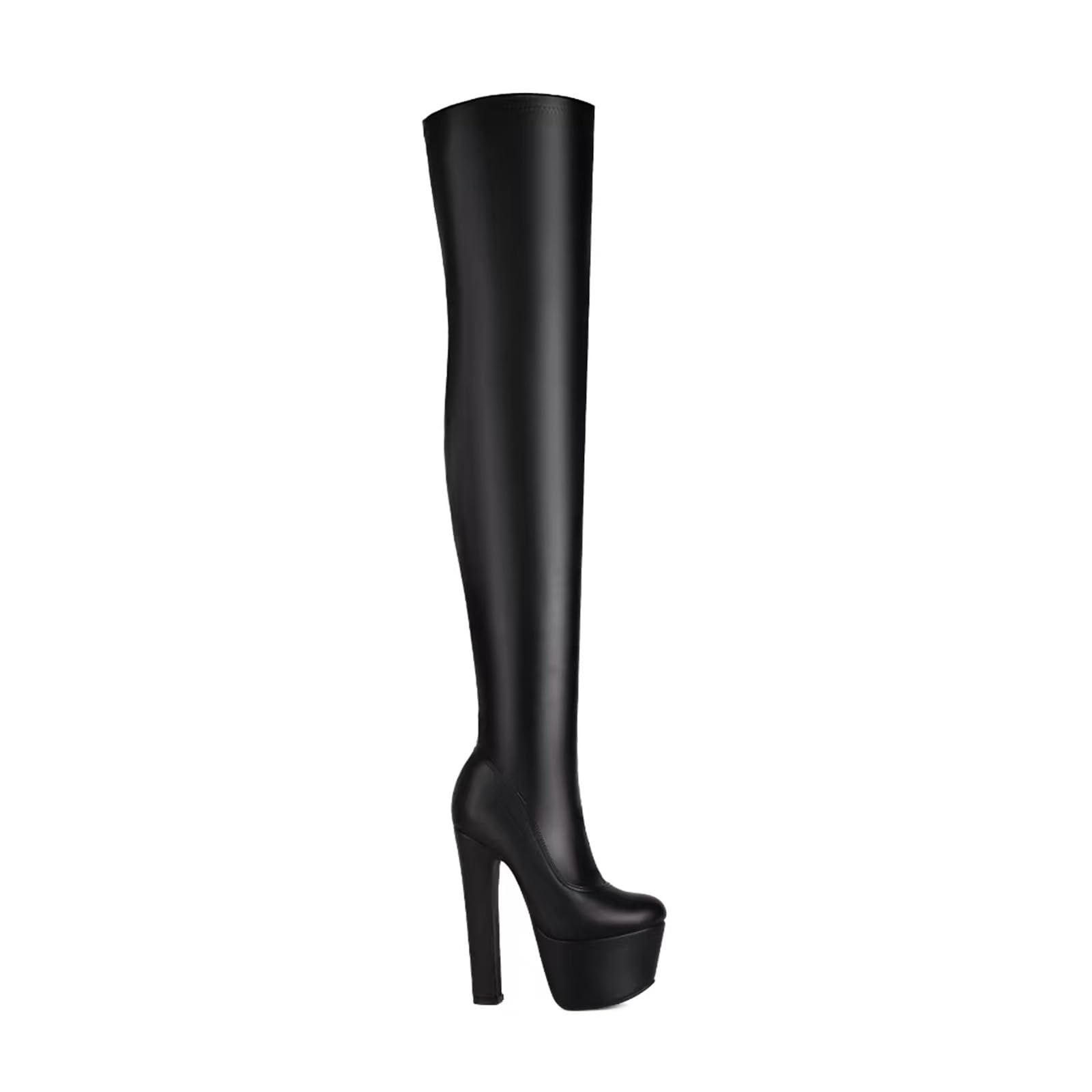 17CM/6.29IN Sexy Cuissardes Épais Talon sur-Le-Genou Bottes Talons Hauts Bottes Élastiques