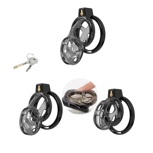 Chastity Cage Pene Jaulas De Pene En Bondage Chastity Cage Uomo Cintura Castità Per Uomo Penis Cage Gabbia Pene Cock Cage Sex Toy Gabbia Castità Per Uomo (Black,D12)