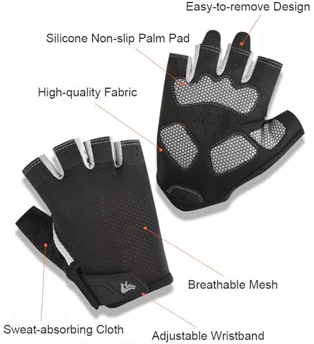 Eohak Workout Gloves for Men and Women Full Palm Protection Gym Gloves for Weight Lifting, Cycling, Gym, Training, Breathable and Snug fit - Image 3