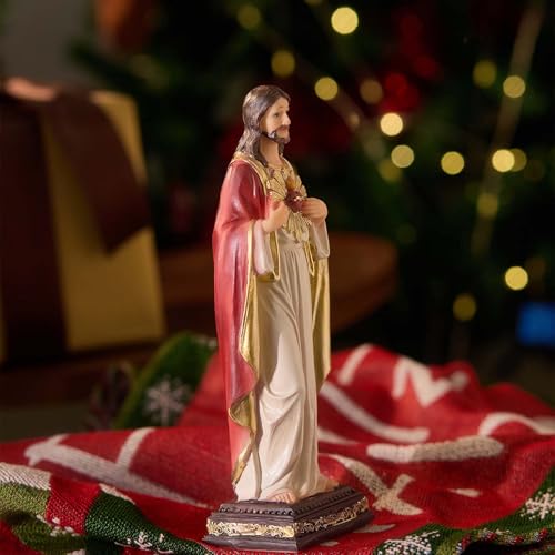 Estatua de Jesús Sagrado Corazón 13.5 in miniatura 4