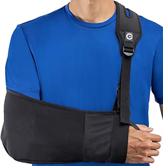 Custom SLR/Healjoy Medical Arm Sling with Split Strap Technology, Ergonomic Design for Men & Women