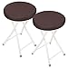Estink Klappbarer Hocker, 2 Stück, zusammenklappbar, aus Netzstoff, Frühstückshocker, Barhocker, Küche, Party, Büro, Camping, Outdoor, 30 x 49 cm