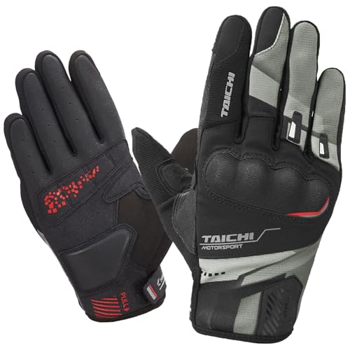 RS�^�C�`(RS TAICHI) �o�C�N ���C�f�B���O�O���[�u �t�ďH �X���[�V�[�Y�� �^�b�`�p�l���Ή� �v���e�N�^�[���� �G�������g �v���e�N�V���� �O���[�u RST472 BLACK/GUNMETAL L