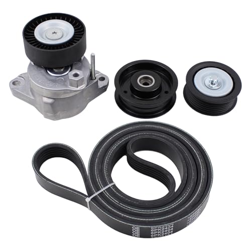 MOTOKU Belt Tensioner and Serpentine Belt Idler Pulley kit for Mercedes C230 C280 C300 C350 CL550 CLK350 CLK550 CLS550 E350 E550 G550 GL450 GL550 GLK350 ML350 ML550 R350 S550 SL550 SLK280 SLK300