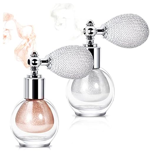 NewBang 2Pcs Highlighter Powder Spray,Glitter High Gloss Powder,Shimmer Sparkle Powder Makeup Spray, for Face Body Cosmetic