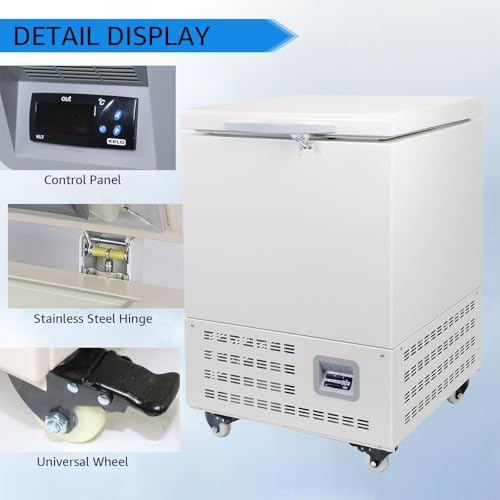 Image of -86℃ 58L Lab Freezer, Ultra Low-temp Lab Refrigerators, -40℃~-86℃ Temp Range with LED Display, Freezer for Sample, Vaccine Storage