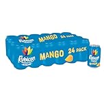 Rubicon 24 Pack Sparkling Mango Flavoured Fizzy Drink with Real Fruit Juice, Handpicked Fruits for a Temptingly Intense Taste "Made of Different Stuff" - 24 x 330ml Cans