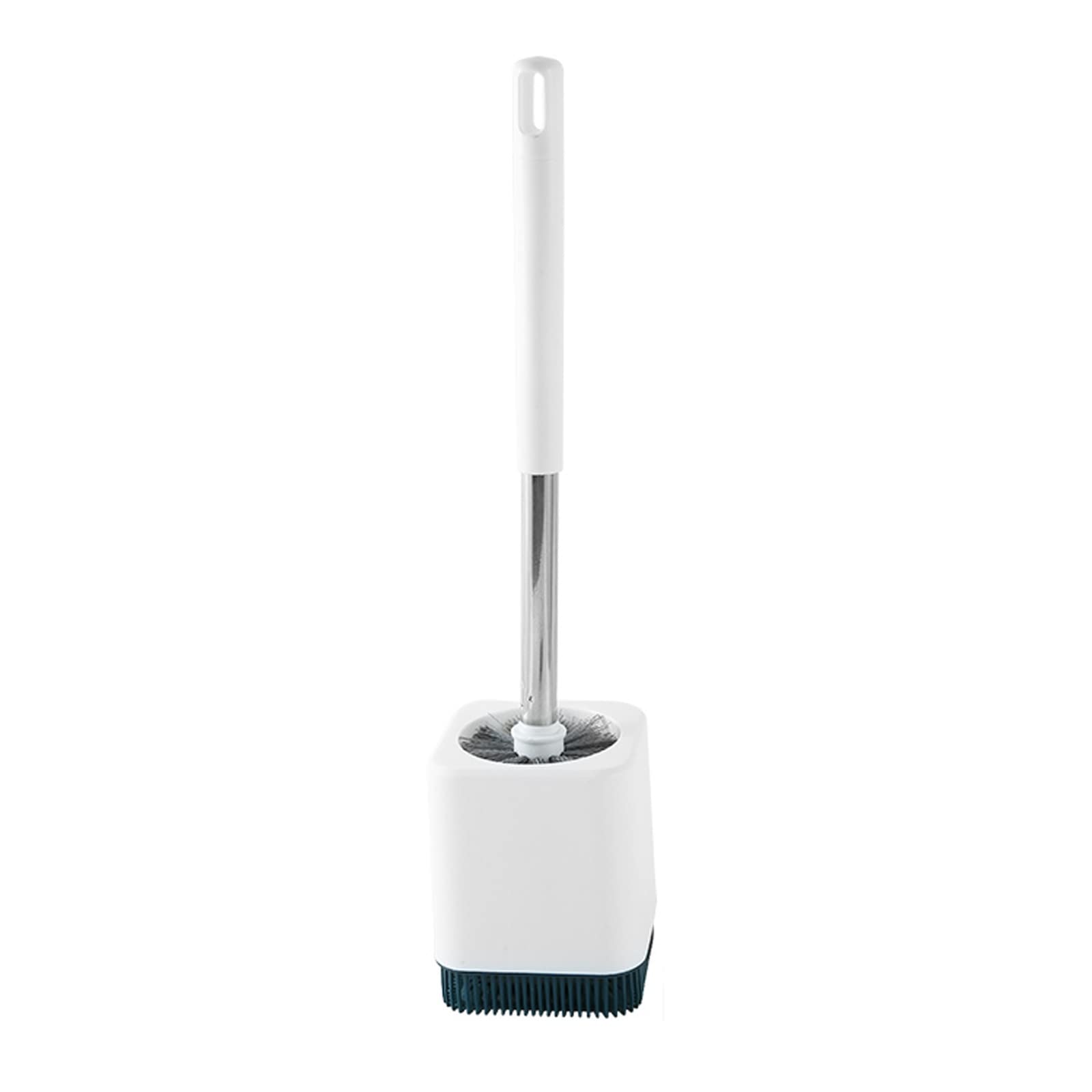 escobilla de baño Cepillo for el inodoro sin ángulo muerto lavado for el hogar Juego de inodoro montado en la pared con cepillo de plástico de cepillo suave base Cepillo de baño y soporte ( Color : Gr