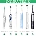 Linkidea Wall Mount Electric Toothbrush Holder with Cover for Bathroom, 5 Slots Power Tooth Brush Organizer Compatible with Oral-B iO Series, Philips Sonicare ProtectiveClean (White)