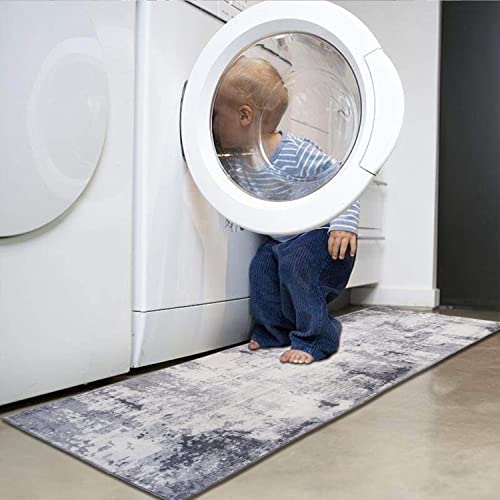 Aopota Hallway Runner Rug 2X6Ft Non Slip Distressed Faux Wool Area Rug Runner For Hallway Washable Runner Rug For Living Room Bedroom #TOP7