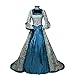 YINGXIONG Damen Mittelalter Kleid Barock Rokoko Kostüm Vintage Lange Kleider Bodenlanges Gewand mit Glockenärmel Festliche Party Karneval Renaissance Viktorianisches Prinzessin Kleidung Große Größen