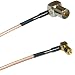 1 feet RG316 DVB Pal Male Angle to SMC Female Angle RF Pigtail Coaxial Cable