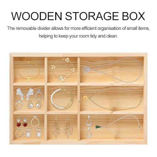 Boîte rangement bois massif 12 cases pour ne plus perdre vos petits objets - 4