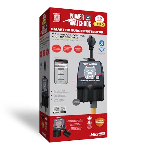 Image of Power Watchdog PWD30EPOW Smart RV Surge Protector, 30A, WiFi & Bluetooth | Patented WiFi & Bluetooth connectivity monitors voltage /amperage /wattage. IP65 water-resistant.