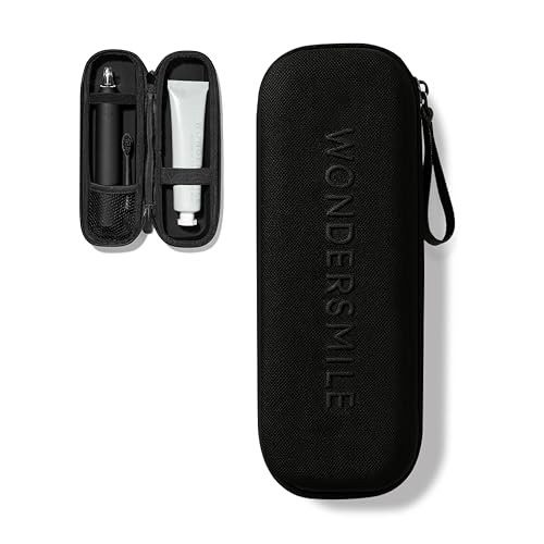 WonderSmile® Premium Reiseetui für Schallzahnbürste – Der ultimative Schutz für unterwegs - stabile wasserfeste Hartschale (Black)