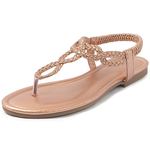 Image of iCKER Women Comfortable Sandals Rhinestone Flat Sparkle Summer sandals