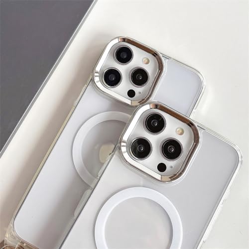 Coque magnétique antichoc transparente pour iPhone avec dragonne perles amovible - 5