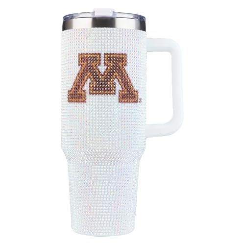 Image of The Memory Company Officially Licensed 40oz White Bling Game Day Tumbler, University of Minnesota