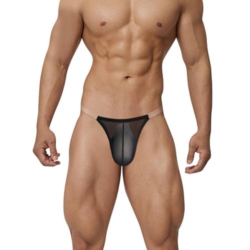 Mens Underwear Sexy Transparent Briefs Low Waist Breathable Thin Ice Silk Bikini3