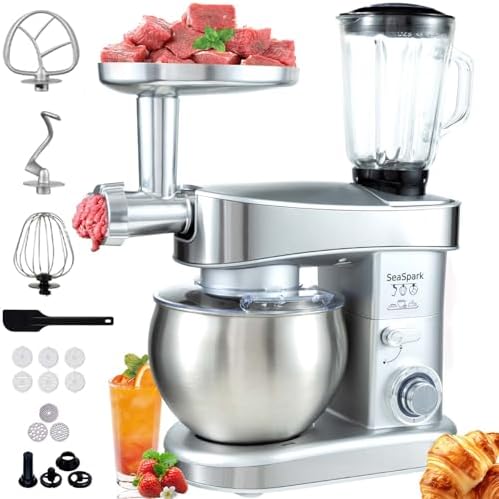 Multifunctional Stand Mixer, 6 in 1 Stand Mixer, 6.3Qt Tilt-head,...