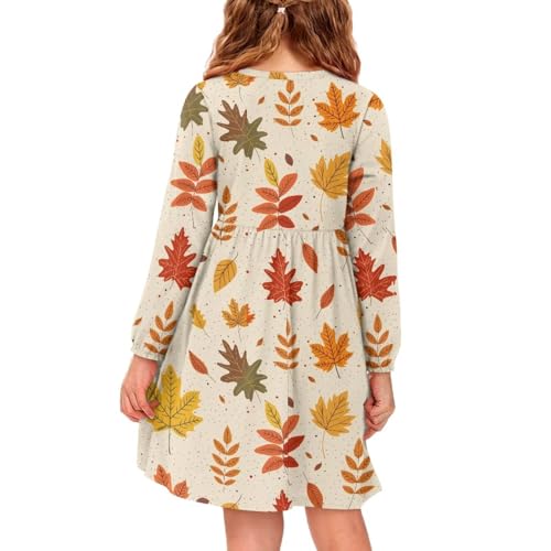 Girls Maxi Dress Long Sleeve Casual A Line Twirly Skater Dresses 5-14 Years2