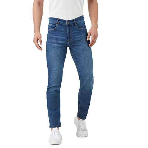 Image of INKD Men's Stretchable Regular Fit Contrast Stitch Jeans
