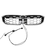 Artudatech Grille de pare-chocs avant Diamond Black Silver Convient pour BMW 3 Series G20 G28 2023-2024