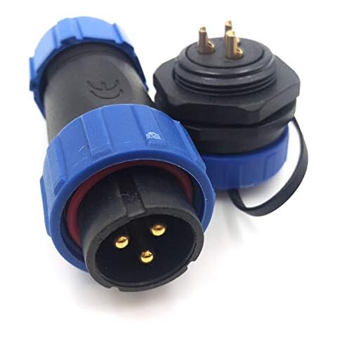 SZJELEN SP21 2Pin-12Pin Panel Mount Waterproof Connector IP67,Aviation Plug and Socket,Industrial Electrial Power Connector (3Pin) Cover