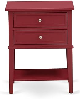 12 Burgundy Bedroom Ideas for Rich Elegant Cozy Depth 90 East West Furniture VL-13-ET Valencia Nightstand - Rectangle Modern End ...