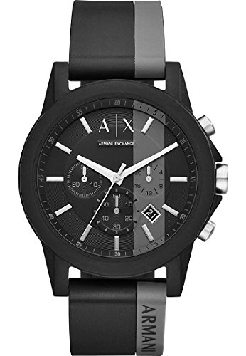 Image of Armani Exchange Watch for men, Chronograph movement, Stainless steel watch with a 45mm case size