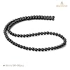BEADNOVA 4mm Black Onyx Gemstone Round Loose Beads for Jewelry Making (90-92pcs)