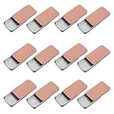 COLLBATH 12 kleine Metalldosen mit Deckel: Aufbewahrungsboxen aus Weißblech mit Schiebedeckel für Lippenstift, Seife, Lippenbalsam, Schmuck, Bastelbedarf – Reise- und Geschenkverpackung