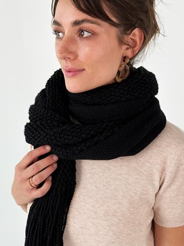 CATCHY & CRAFTY Women's Knitted Scarf Shawl Wrap Poncho Versatile Cardigan Sweater Cape Holiday Gifts2