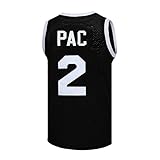 Generic Mens Shoot Out Basketball Jersey Pac #2 Tournament Jersey for Men #2 Black X-Large