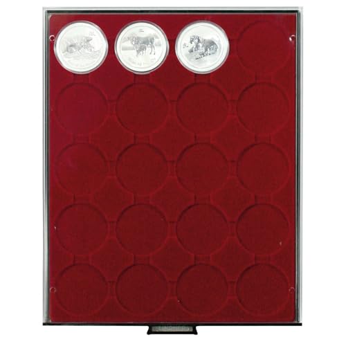 Lindner 2943 coffret de numismatique 20 cases de 49mm pour ranger vos monnaies
