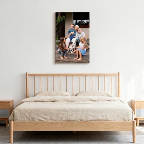 Personalized Photo Canvas Wall Art, Custom Canvas Prints with Your Photos,Ready to Hang, Ideal Housewarming Wedding Birthday Gift for Family Friends (VERTICAL PHOTO, 12" L x 8" W) - Image 3