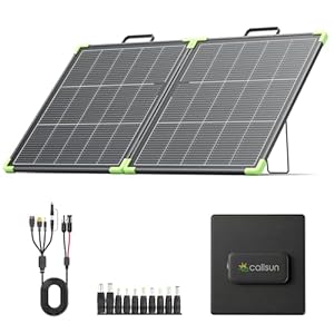 Draagbaar zonnepaneel, opvouwbaar, bifacial, 100 W, N-Type 16BB 21,8 V, monokristallijne zonnepanelen, voor energiecentrale, buiten, tuin, balkon, camping, caravan (100 W)