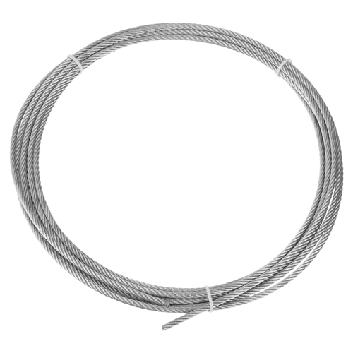 Image of PATIKIL Picture Hanging Wire, 4mm x 5 Meters Stainless Steel Rope Cable Heavy for Hanging Picture Frame Mirror, Silver